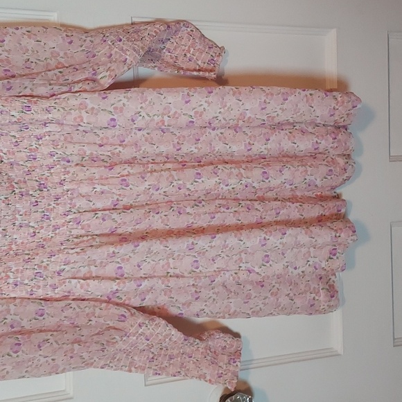 Hill House Grace Mini Nap Dress Pansy Pink Multi Georgette - Picture 5 of 16